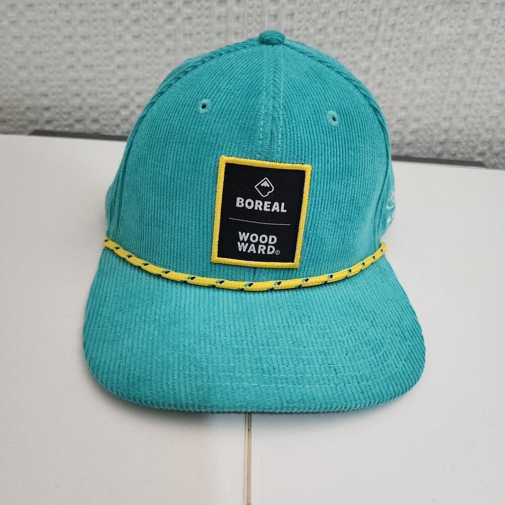 Subaru Boreal Woodward Teal Corduroy Snapback Rope Hat